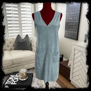 MAX STUDIO faux suede dress with pockets